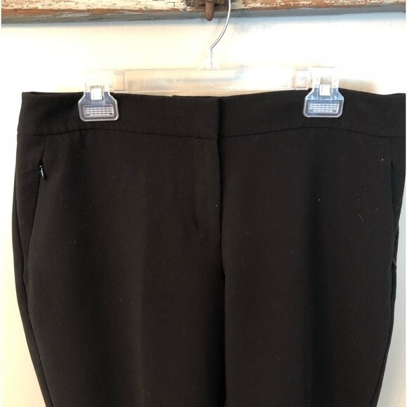 CHICO'S (2) 12-14 Short  BLACK WIDE LEG DRESS PANTS WORKWEAR  CAREER - Picture 3 of 6